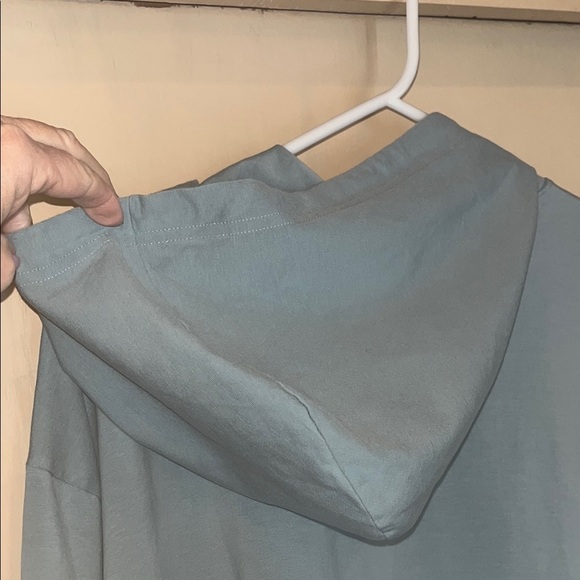 Life is Good Blue Hoodie with Good Vibes Print - Picture 10 of 10